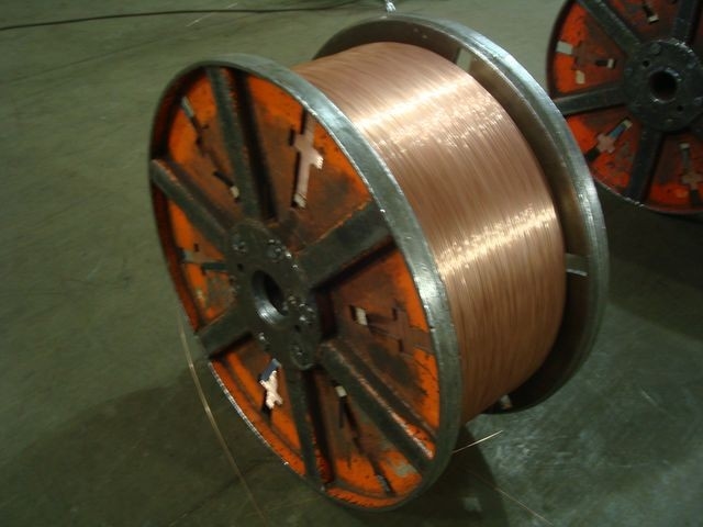 Fio de aço folheado de cobre inoxidável com cobre alto 049gkg